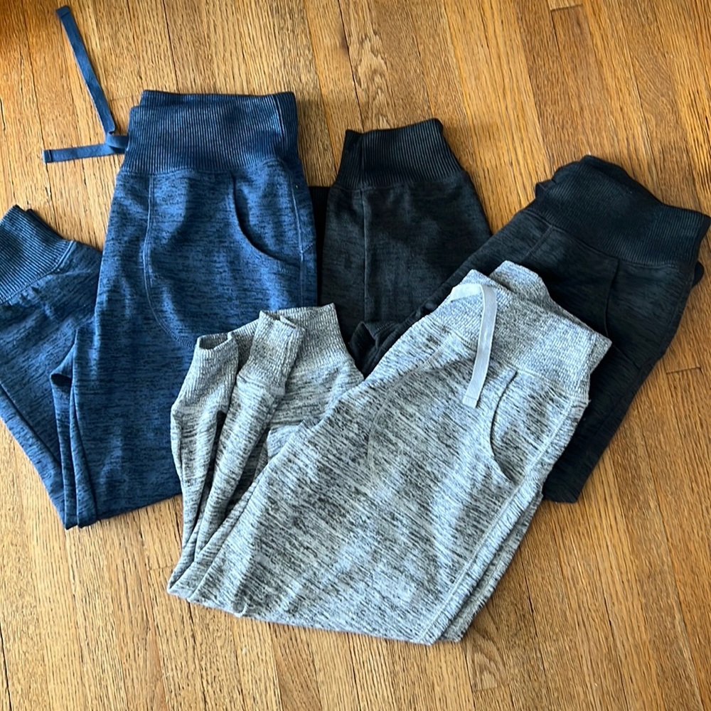 Size small comfy capri joggers; new-worn 1-2x; 3 colors